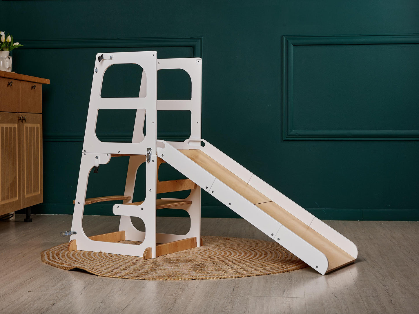 8 in 1 Convertible Tower Table , Kitchen Stool, Toddler Help Tower, Montessori Tower, Learning Stool, Kitchen Tower Slide, Kids Help Stool