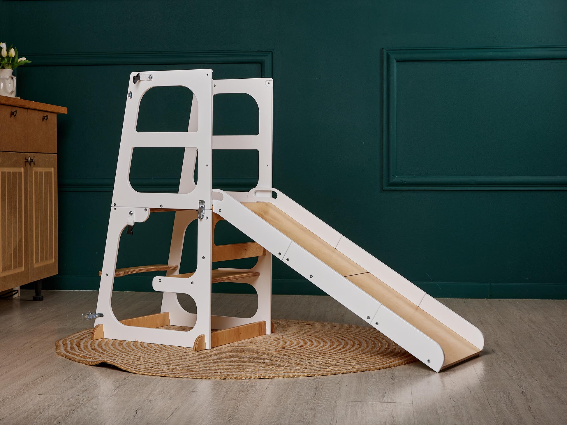 8 in 1 Convertible Tower Table , Kitchen Stool, Toddler Help Tower, Montessori Tower, Learning Stool, Kitchen Tower Slide, Kids Help Stool